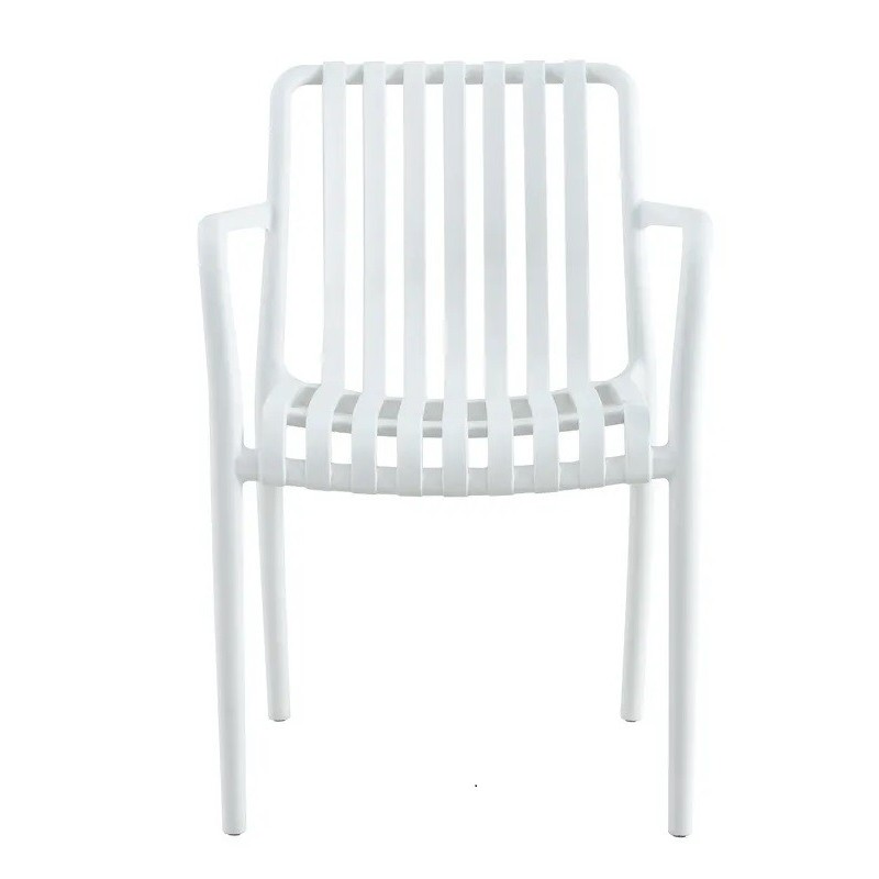 Sillón SALER, apilable, polipropileno blanco-2