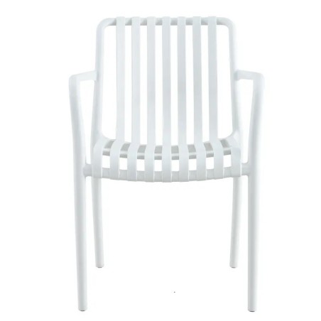 Sillón SALER, apilable, polipropileno blanco-2