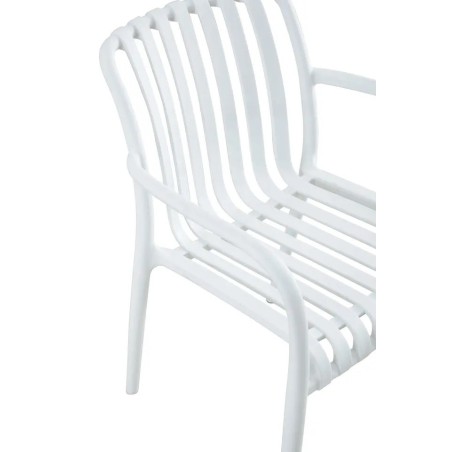 Sillón SALER, apilable, polipropileno blanco-3
