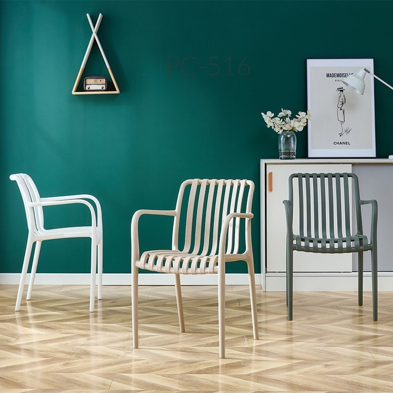 Sillón SALER, apilable, polipropileno blanco-4