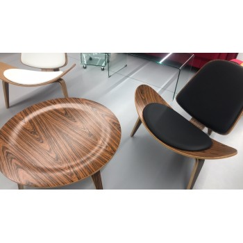 Sillón NORDIC (R), palo rosa, similpiel negra 2
