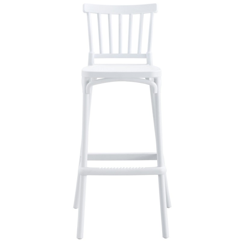 Taburete MILOS, tratamiento anti UV, polipropileno blanco-1
