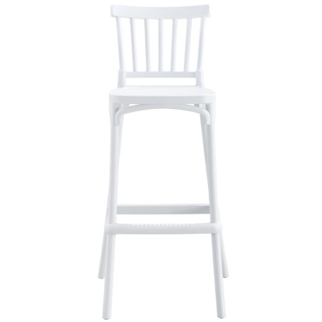 Taburete MILOS, tratamiento anti UV, polipropileno blanco-1