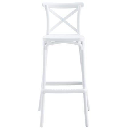 Taburete CORFÚ, tratamiento anti UV, polipropileno blanco-0