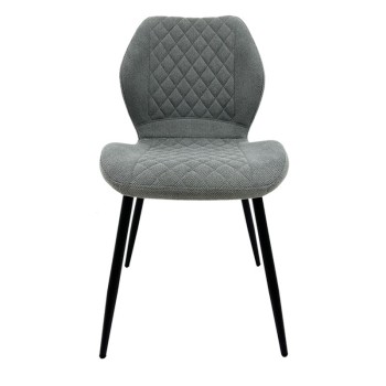 Silla DINARD, metal, tapizado tejido linen gris 2
