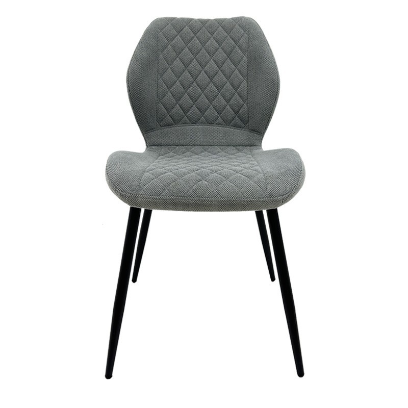 Silla DINARD, metal, tapizado tejido linen gris-0