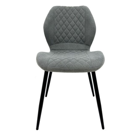 Silla DINARD, metal, tapizado tejido linen gris-0