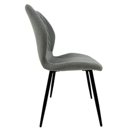 Silla DINARD, metal, tapizado tejido linen gris-3