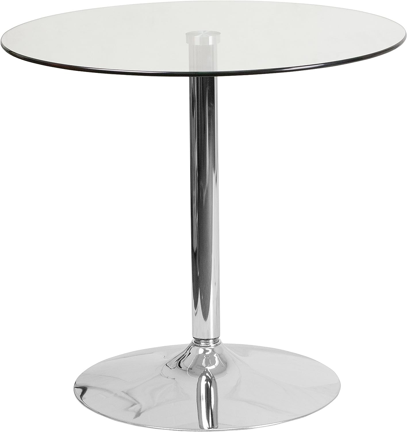 Mesa BERNIE 80R, cromada, cristal templado 80 cms de diámetro
