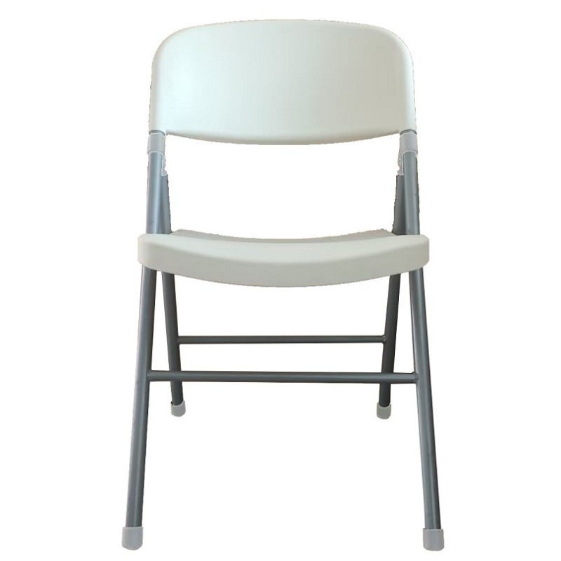 Silla BEACH, plegable, metal plata, polipropileno blanco-0