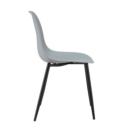 Silla CLUNY, metal negro, polipropileno gris-1