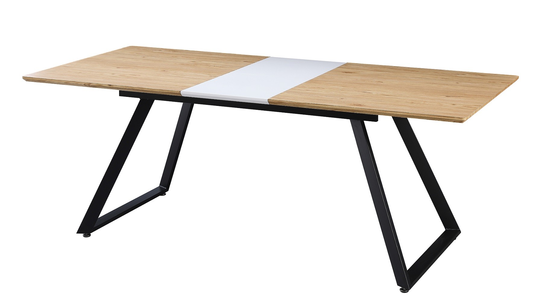 Mesa BÉRGAMO, extensible, metal, DM bilaminado,160 ~ 200x90 cms