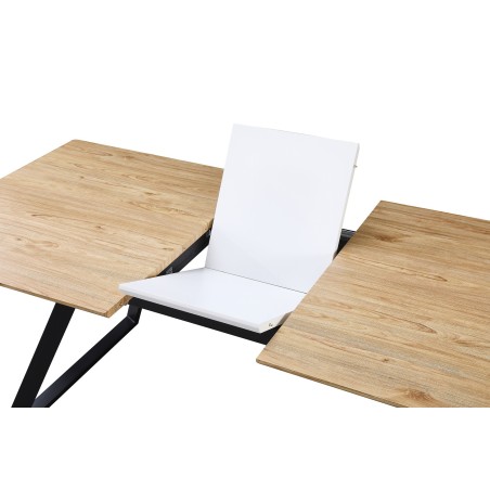 Mesa BÉRGAMO, extensible, metal, DM bilaminado,160 ~ 200x90 cms-1