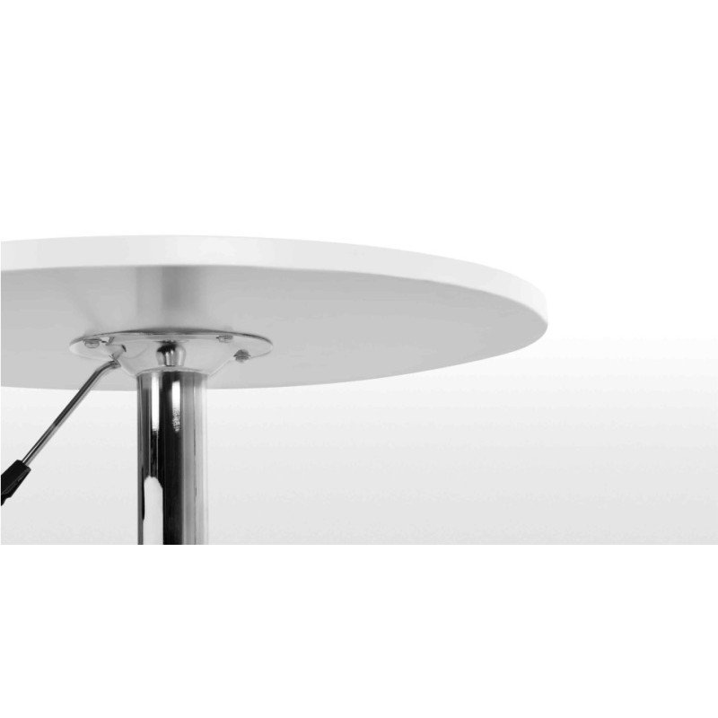 Mesa MABEL, graduable, tapa soft blanca, 70 cms de diámetro-2