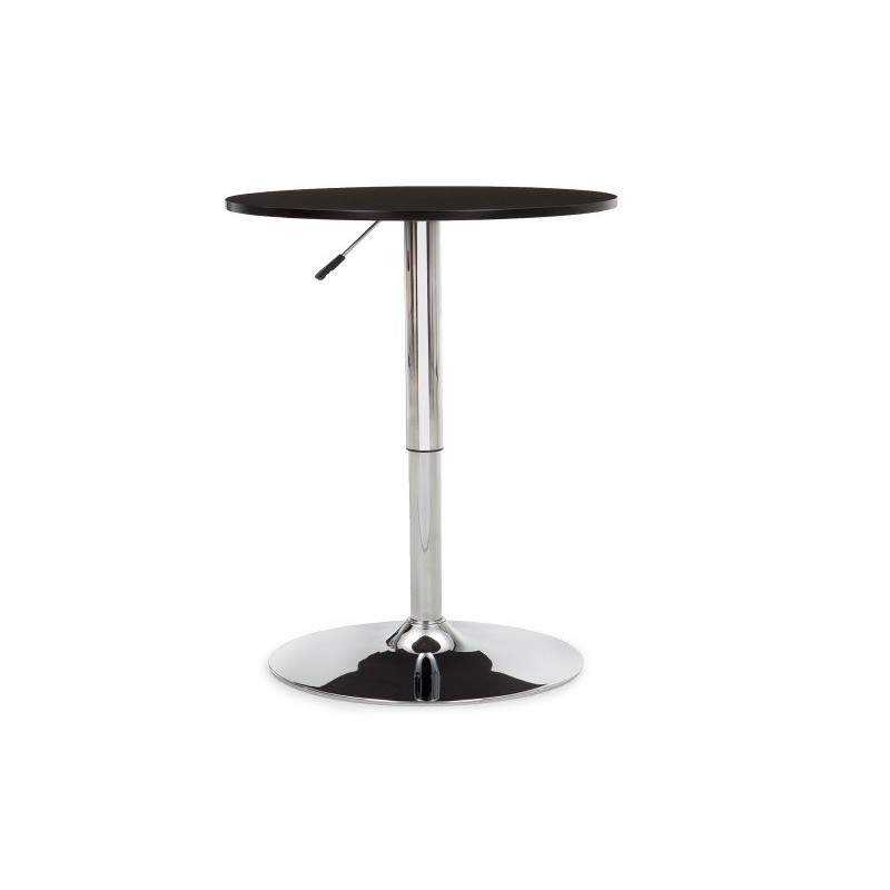 Mesa MABEL, graduable, tapa soft negra, 70 cms de diámetro-0