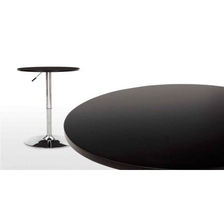 Mesa MABEL, graduable, tapa soft negra, 70 cms de diámetro-1