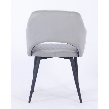 Sillón HONORIO, metal, tapizado velvet 19 gris-3