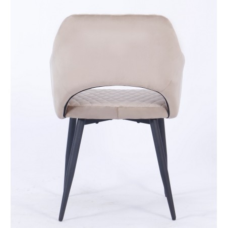 Sillón HONORIO, metal, tapizado velvet 8 marrón visón-3