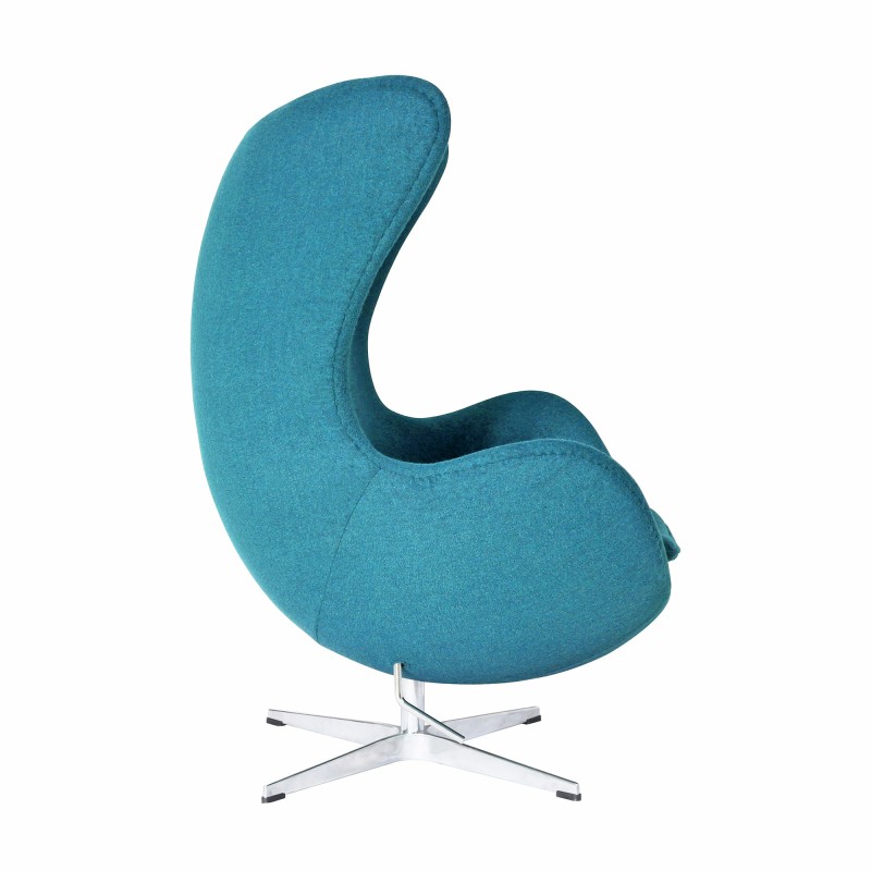Sillón EG (TE), fibra de vidrio, basculante, tapizado cachemir turquesa-1