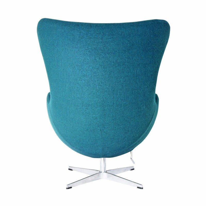 Sillón EG (TE), fibra de vidrio, basculante, tapizado cachemir turquesa-3