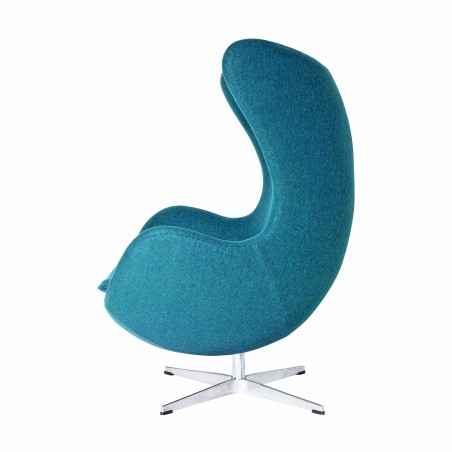 Sillón EG (TE), fibra de vidrio, basculante, tapizado cachemir turquesa-5