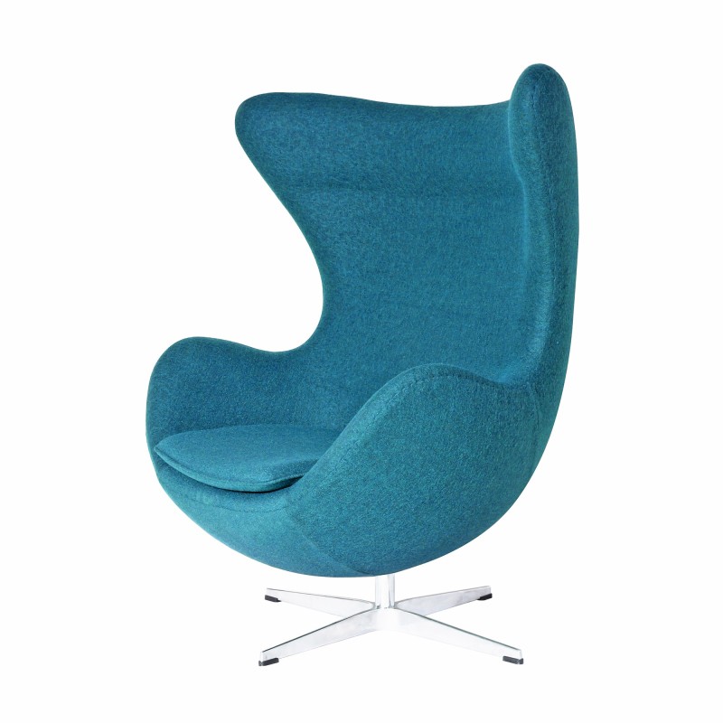 Sillón EG (TE), fibra de vidrio, basculante, tapizado cachemir turquesa-6