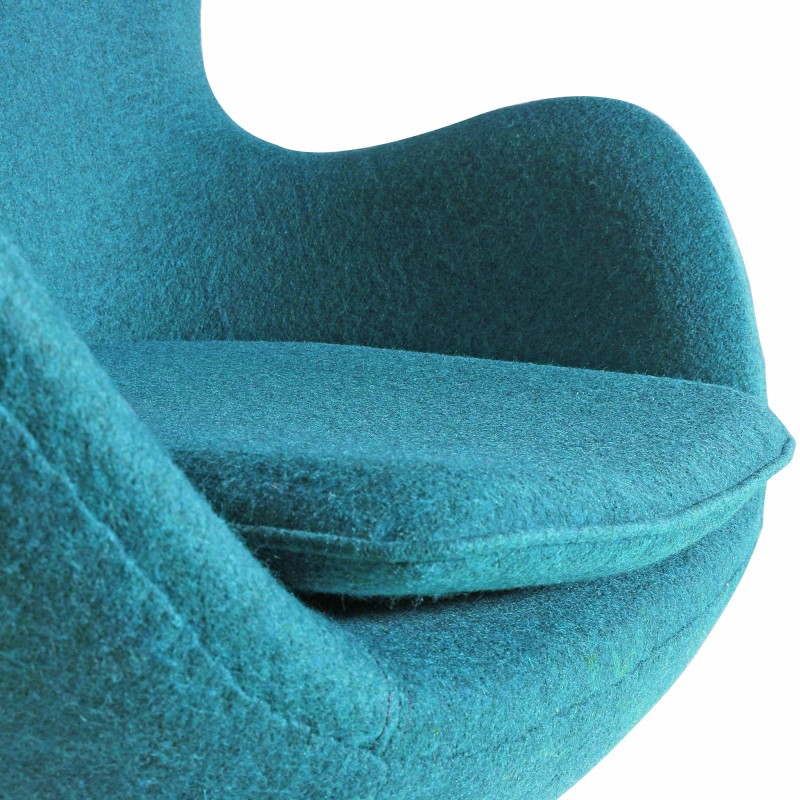 Sillón EG (TE), fibra de vidrio, basculante, tapizado cachemir turquesa-7