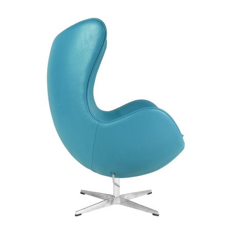 Sillón EG (TE), fibra de vidrio, basculante, tapizado similpiel turquesa-1