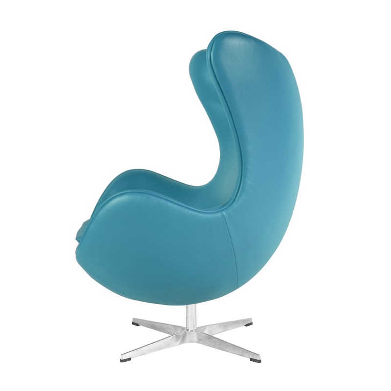Sillón EG (TE), fibra de vidrio, basculante, tapizado similpiel turquesa-5