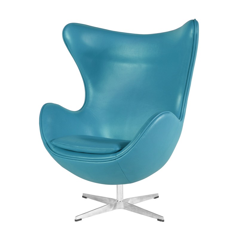 Sillón EG (TE), fibra de vidrio, basculante, tapizado similpiel turquesa-6