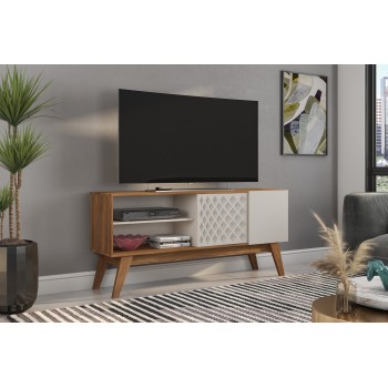 Mueble TV PREMIUM, matte y blanco roto, 150 cms. 2