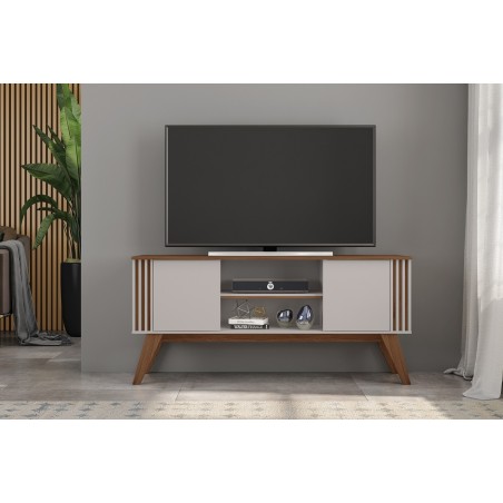 Mueble TV VITTA, blanco roto y matte, 150 cms.-1
