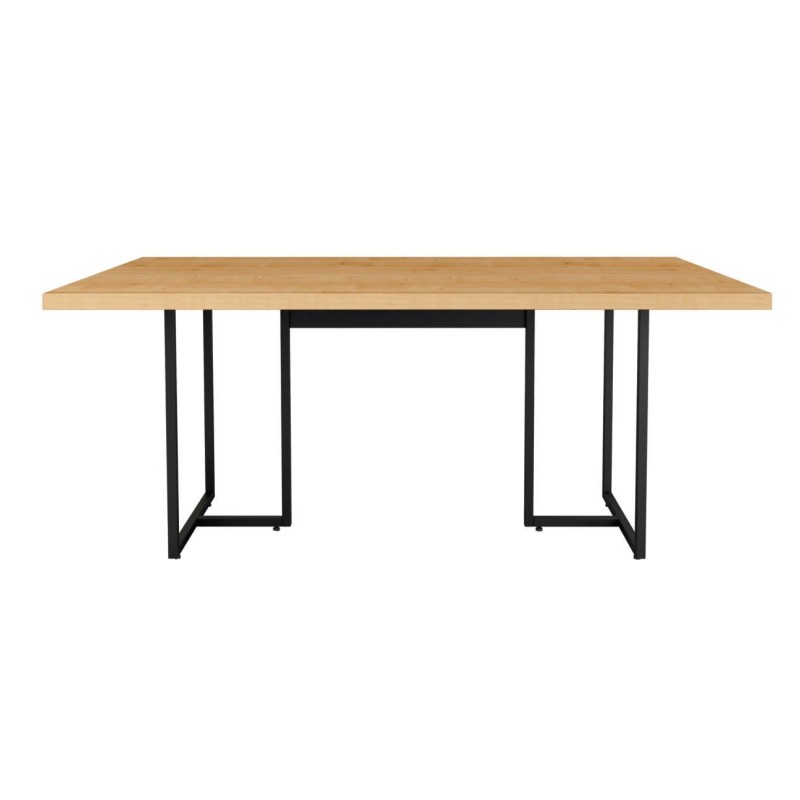 Mesa PRIME 40, metal negro, tapa MDP color natural, 180 x 90 cms-0