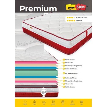 Colchón PREMIUM SDM, 75 x 190 cms