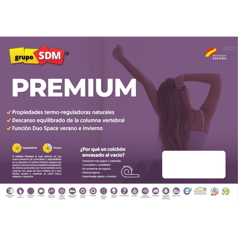 Colchón PREMIUM SDM, 90 x 200 cms-4