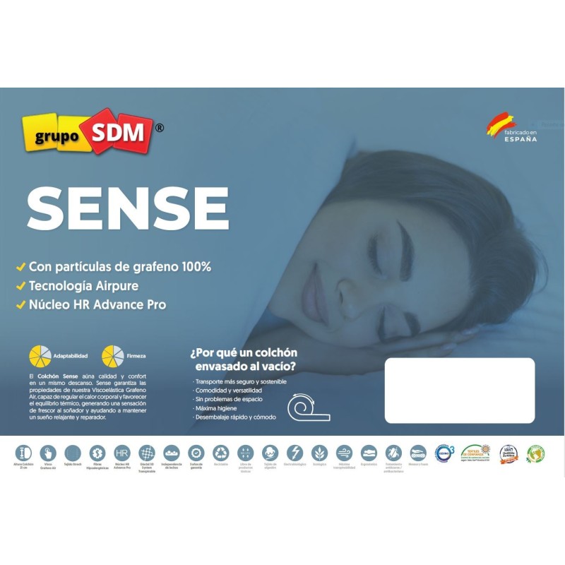 Colchón SENSE SDM, 120 x 190 cms-4
