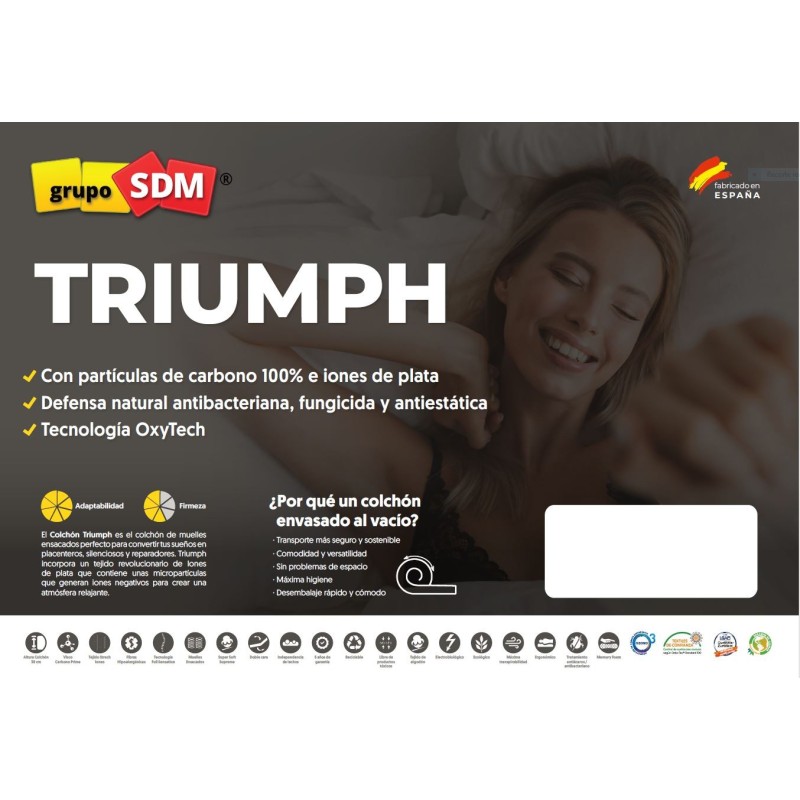 Colchón SPRING TRIUMPH SDM, 75 x 190 cms-5