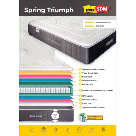 Colchón SPRING TRIUMPH SDM, 105 x 200 cms
