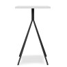Mesa alta BISTRÓ, metal negro, tapa de MDP color blanco, 60 x 60 cms