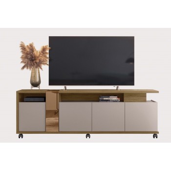 Mueble TV NEW CRISTAL, miel y cacao, 183 cms. 2
