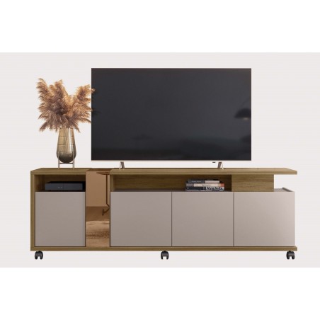 Mueble TV NEW CRISTAL, miel y cacao, 183 cms.-0