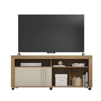 Mueble TV NEW JOY, buriti y blanco roto, 160 cms. 2