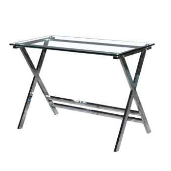 Mesa DELFOS (SU), cromada, cristal, 110 x 55 cms 2