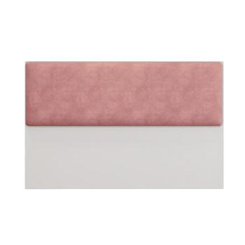 Cabecero tapizado UNI 160, MDP blanco, tejido velvet rosa, 160x5x90 cms 2