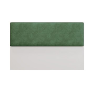 Cabecero tapizado UNI 160, MDP blanco, tejido velvet verde, 160x5x90 cms 2