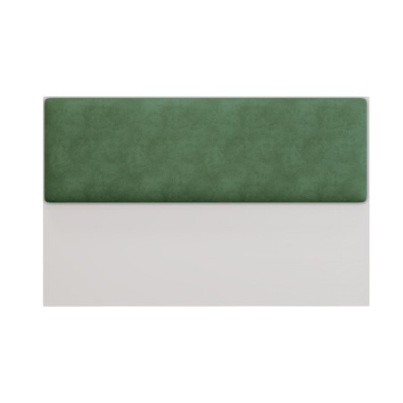 Cabecero tapizado UNI 160, MDP blanco, tejido velvet verde, 160x5x90 cms-0