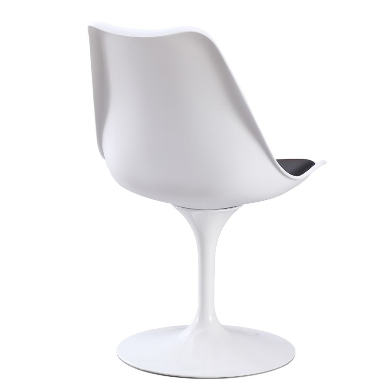 Silla TUL MT, metal, polipropileno blanco, cojín negro-1