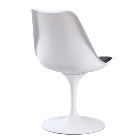 Silla TUL MT, metal, polipropileno blanco, cojín negro-1