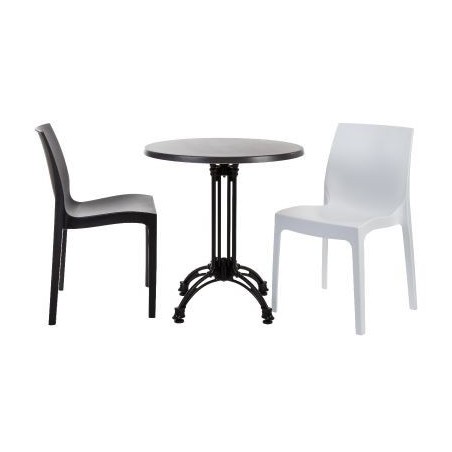 Base de mesa EIFFEL NEW-4, aluminio, 4 pies, negra, altura 70 cms-0
