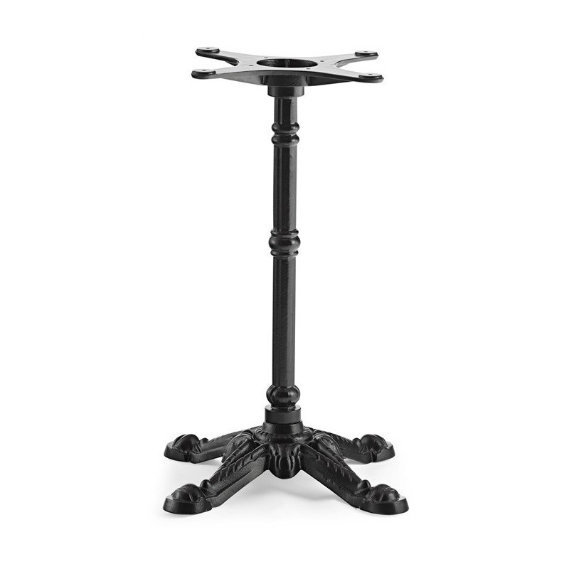 Base de mesa BRISTOL NEW, fundición, 4 pies, negra, altura 72 cms